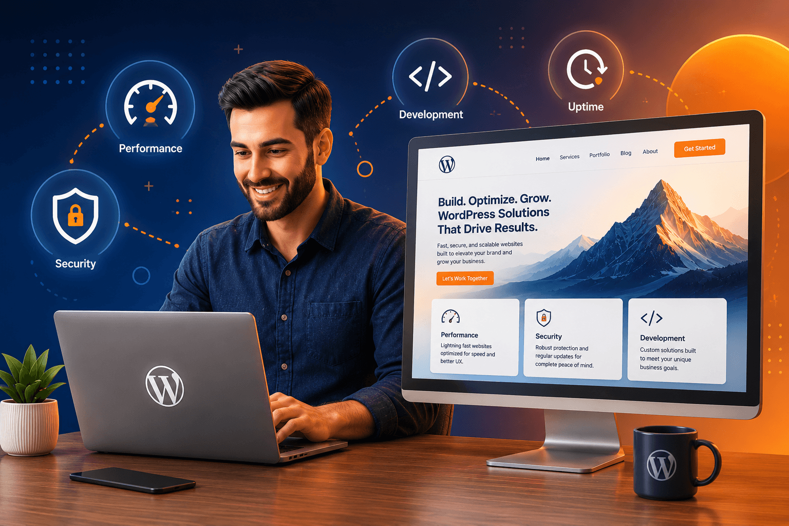 WP Website Solutions met WordPress hosting design en ontwikkeling